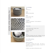 a pattern for a knitted basket